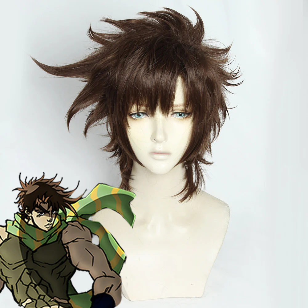 JoJo's Bizarre Adventure: Battle Tendency Joseph Joestar Halloween Brown Cosplay Wig