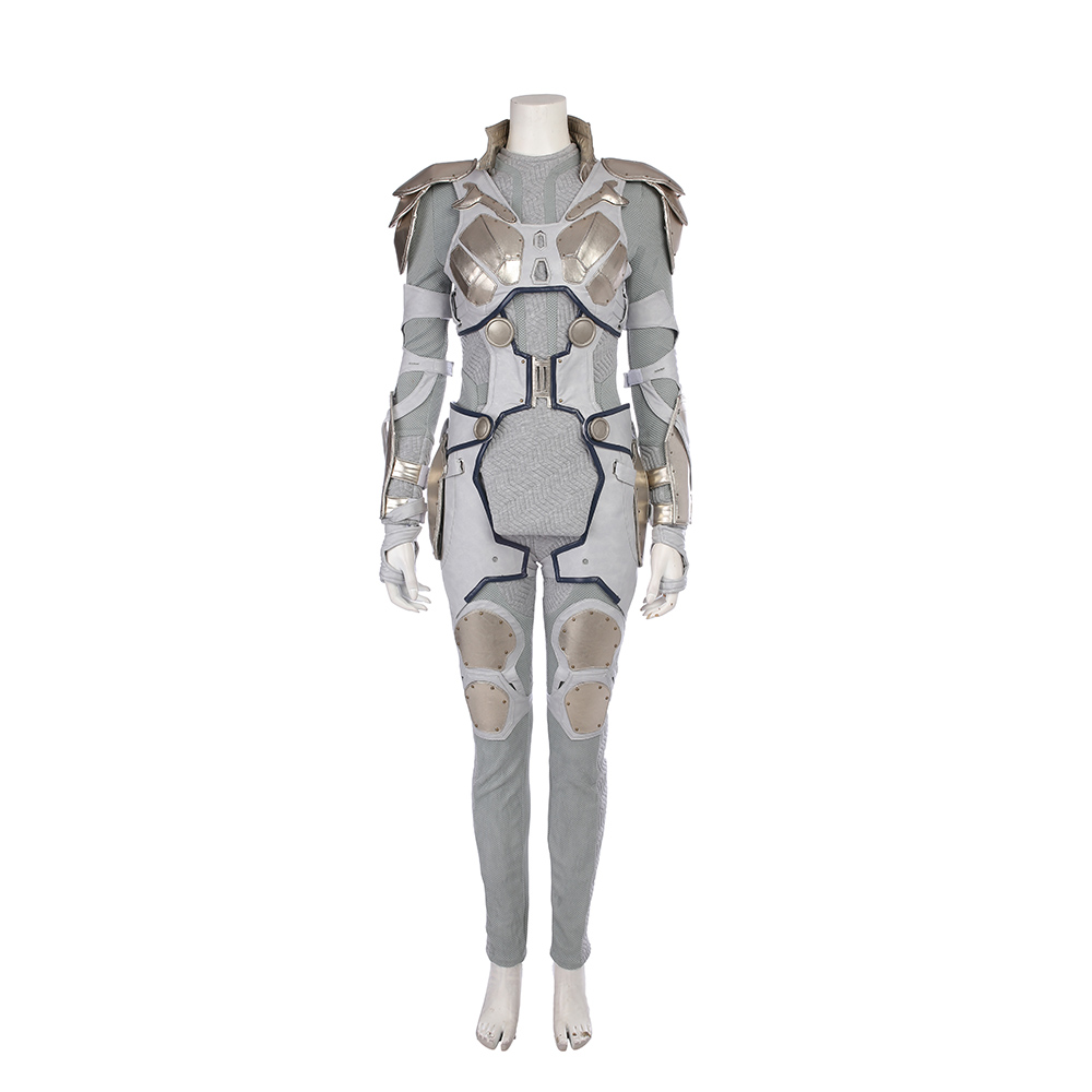 Marvel Movie Thor Ragnarok Valkyrie White War Armor Cosplay Costume  M20170176