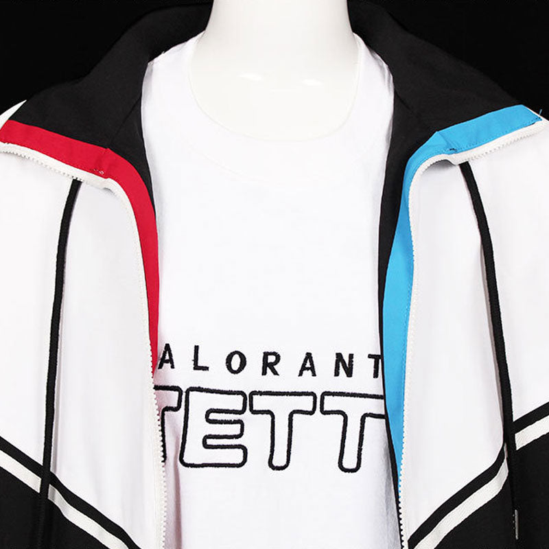 Valorant Jett White Black Coat Cosplay Costume