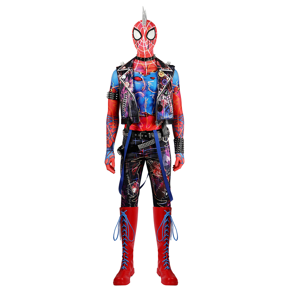Spider-Man: Across The Spider-Verse Spider-Punk Hobart 'Hobie' Brown  Cosplay Costume Halloween Costume Sets DC Movie 5200