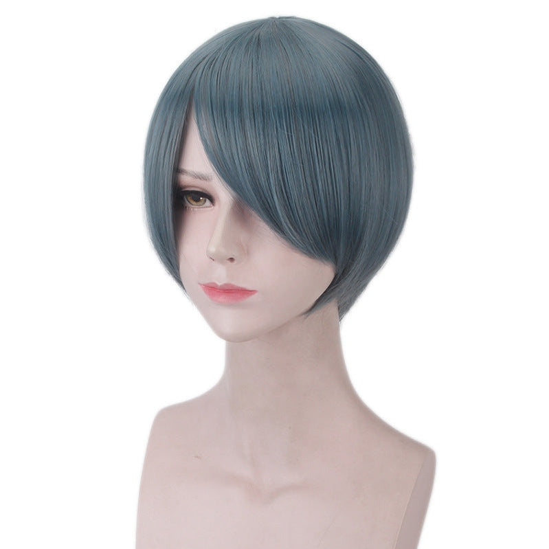 Anime Black Butler Ciel Phantomhive Short Dark Blue Cosplay Wigs
