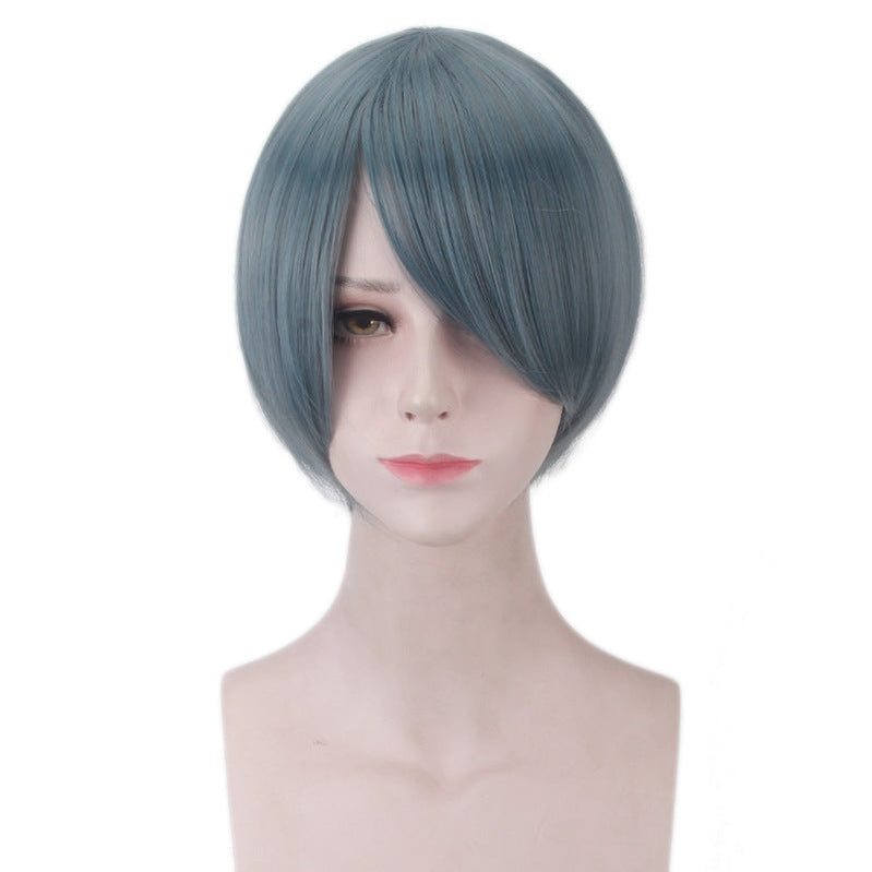 Anime Black Butler Ciel Phantomhive Short Dark Blue Cosplay Wigs
