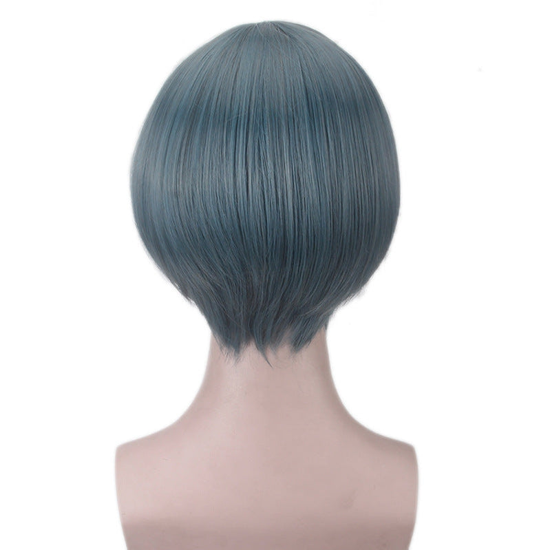 Anime Black Butler Ciel Phantomhive Short Dark Blue Cosplay Wigs