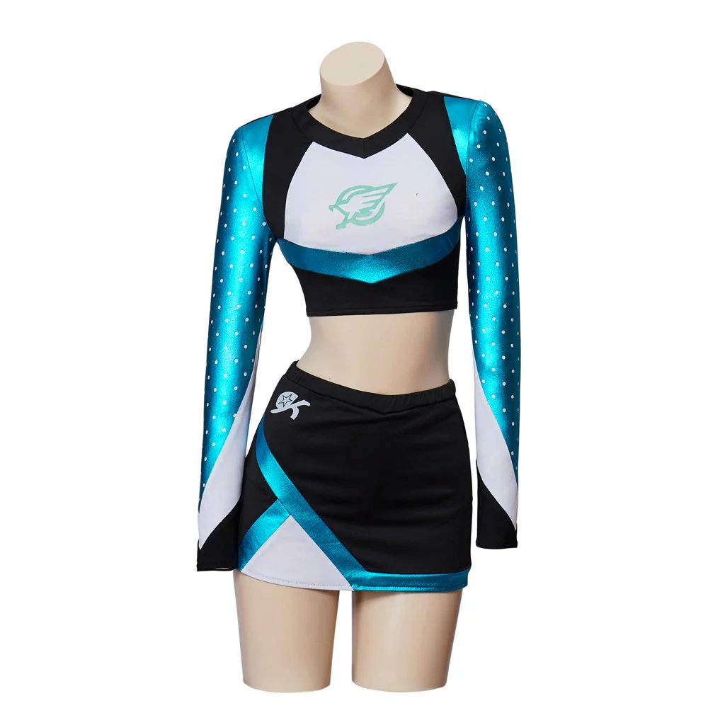 Euphoria Maddy Perez Blue Cheerleader Outfit Women Halloween Carnival Party Cosplay Costume