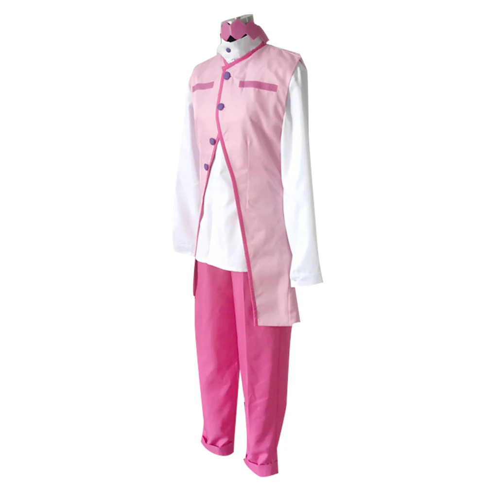 Jojo'S Bizarre Adventure : Unbreakble Diamond Rohan Kishibe Pink Cosplay Costume