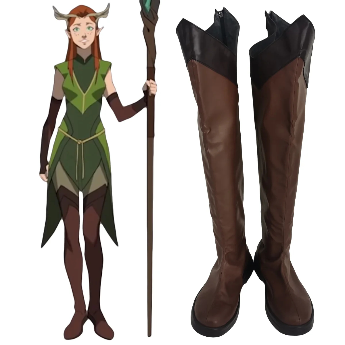 The Legend of Vox Machina Keyleth of the Air Ashari Shoes Cosplay Boots