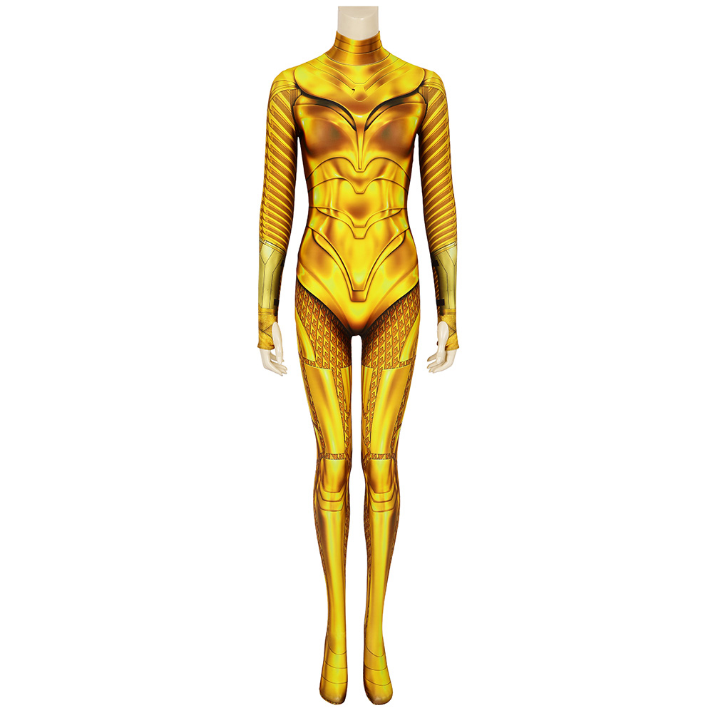 DC Movie Wonder Woman 1984 WW84 Diana Prince GOLDEN ARMOR Cosplay Costume J19055EA