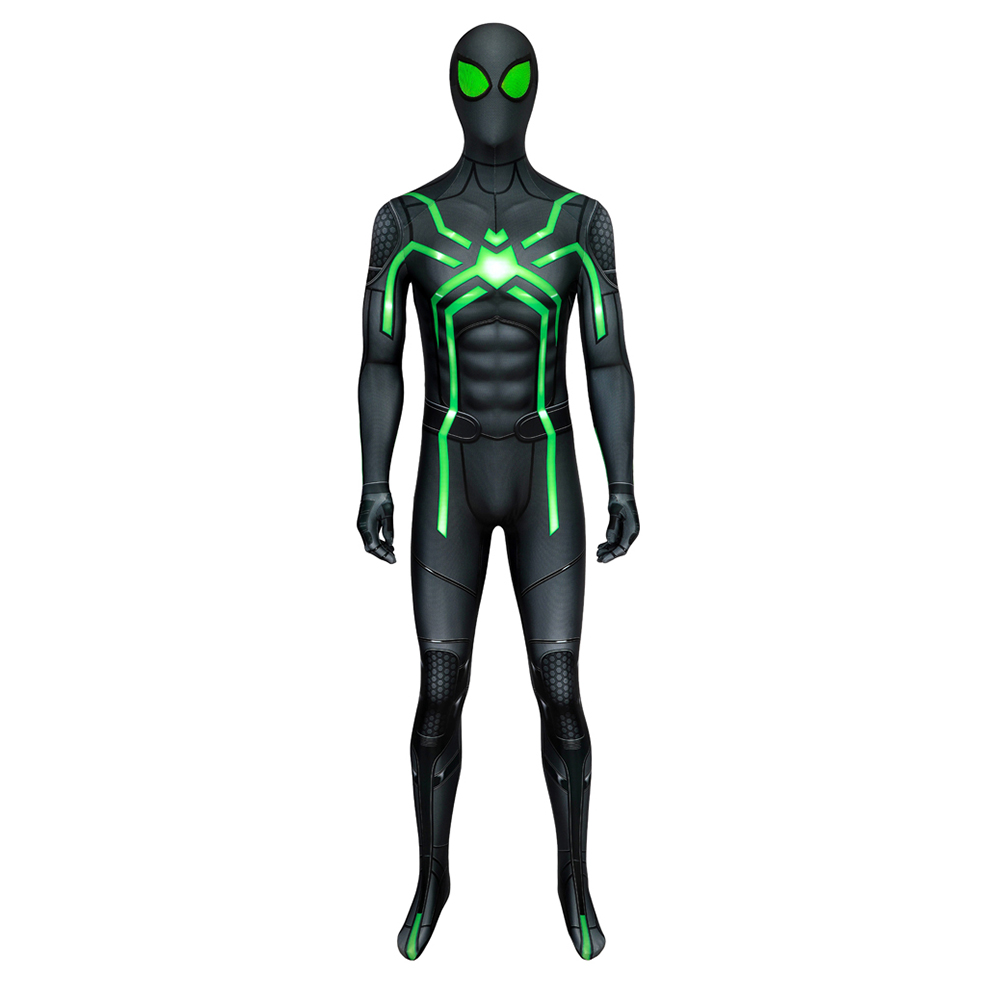 Marvel Movie spider man PS4 Stealth Big Time suit .Cosplay Costume J19053CA 
