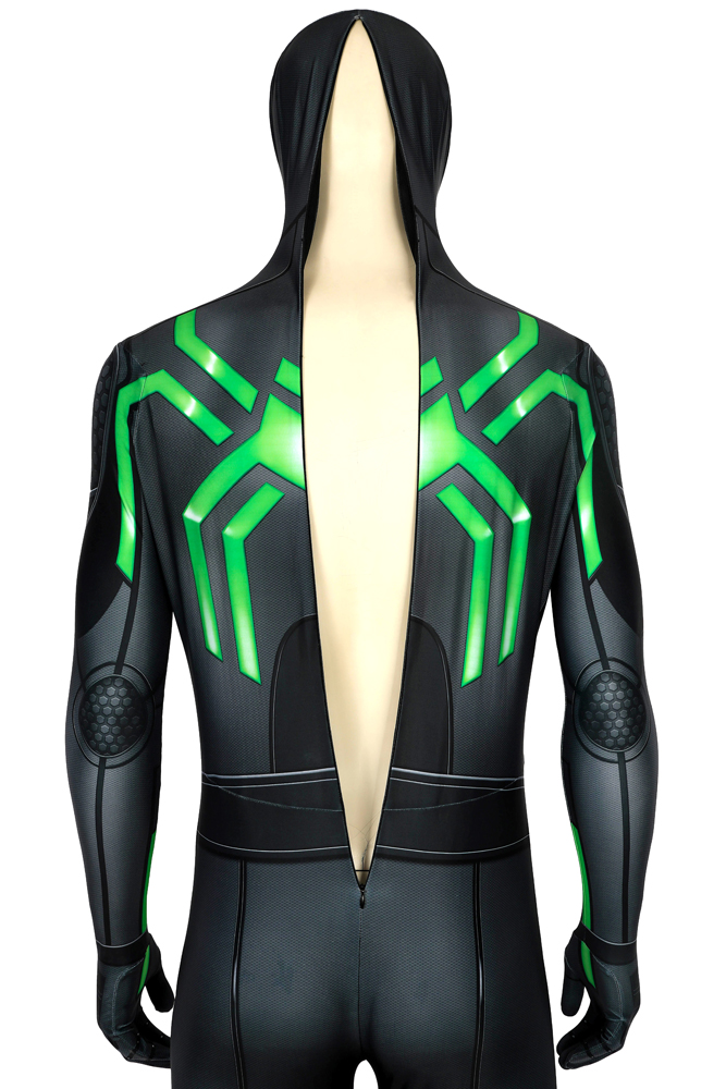 Marvel Movie spider man PS4 Stealth Big Time suit .Cosplay Costume J19053CA 