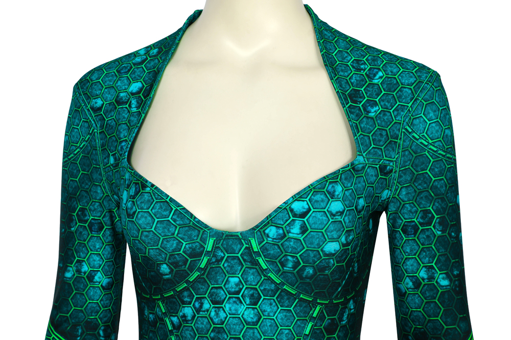 DC Movie  Mera Cosplay Suit Aquaman Mera Spandex Printed Cosplay Costumes J19010EA
