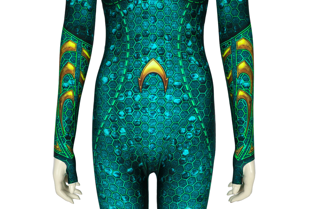 DC Movie  Mera Cosplay Suit Aquaman Mera Spandex Printed Cosplay Costumes J19010EA