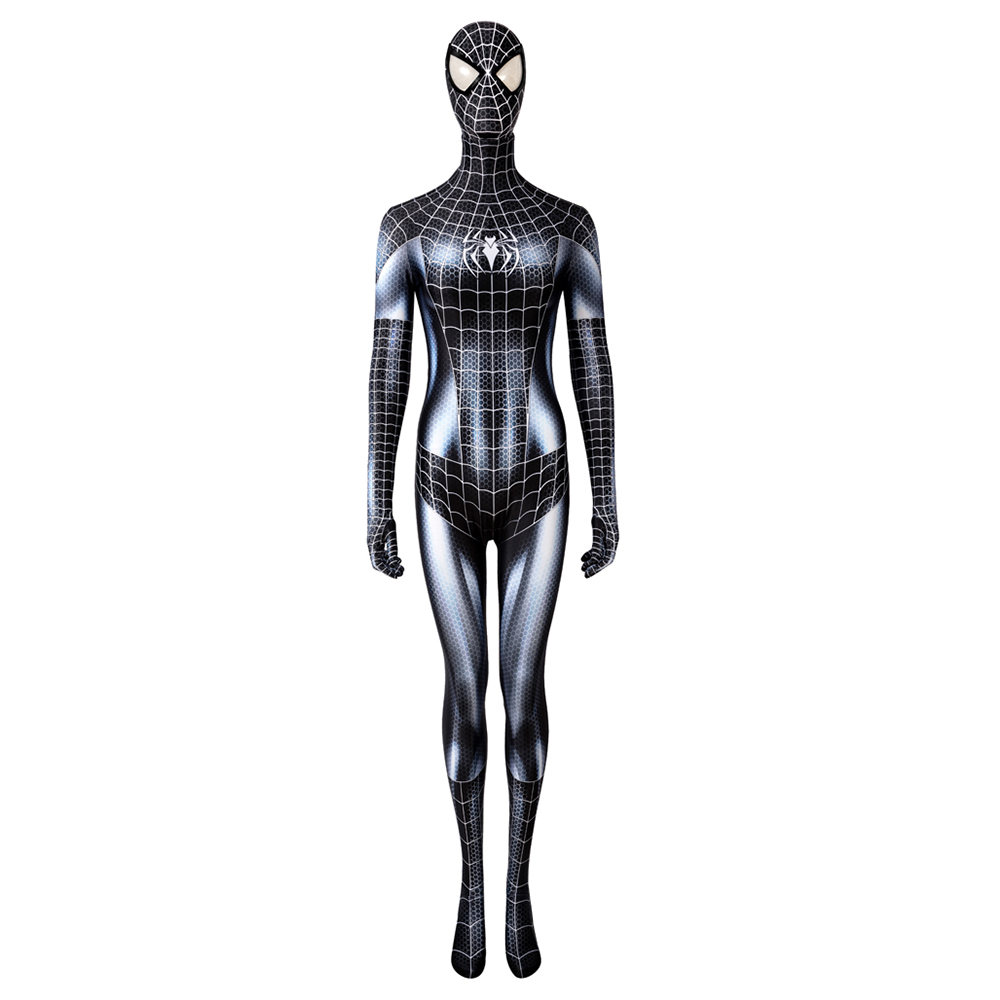 Movie Spiderman Cosplay black cat Woman Zentai Suit Spandex Bodysuit Superhero Zentai Costume J19081EA