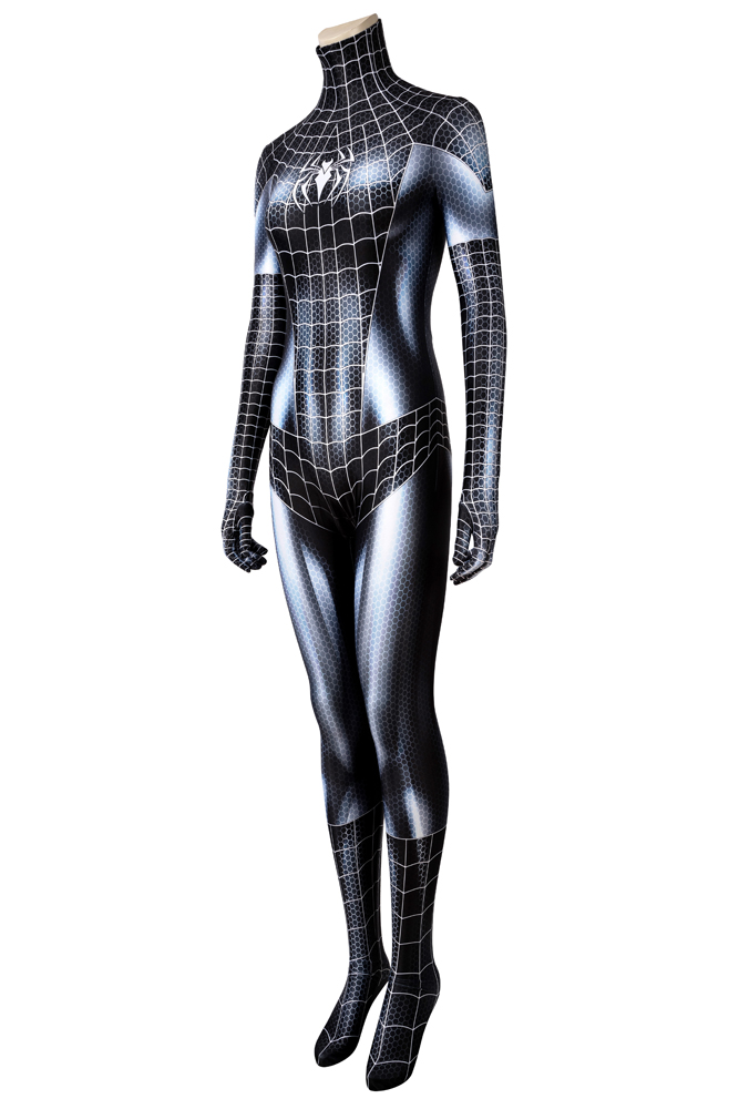 Movie Spiderman Cosplay black cat Woman Zentai Suit Spandex Bodysuit Superhero Zentai Costume J19081EA