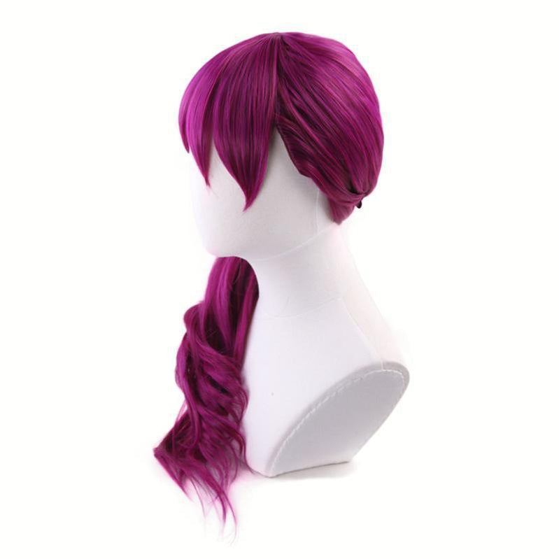 OL KDA Evelynn Long Braid Hot Pink Cosplay Wigs Women Heat Reddish Violet Hair Wigs
