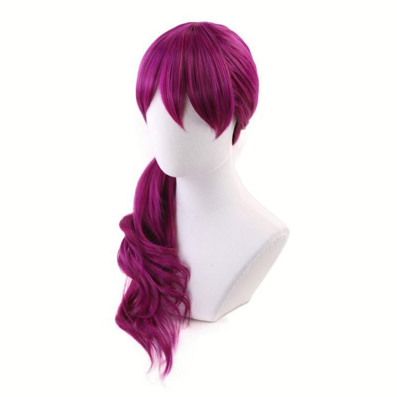 OL KDA Evelynn Long Braid Hot Pink Cosplay Wigs Women Heat Reddish Violet Hair Wigs