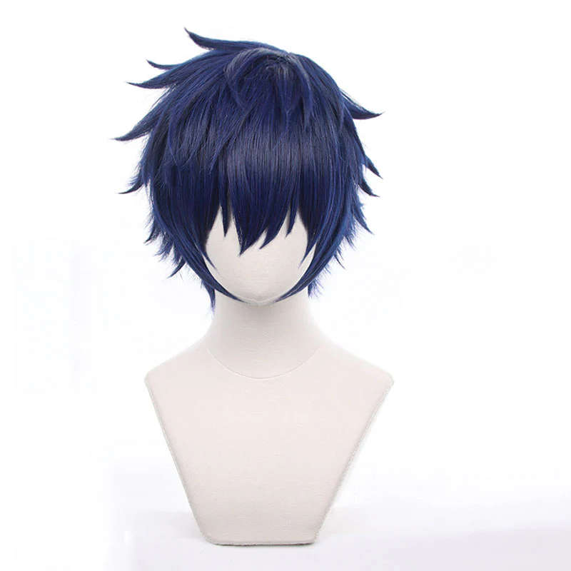 Anime Ensemble Stars! Eden Eve Jun Sazanami Blue Cosplay Wigs