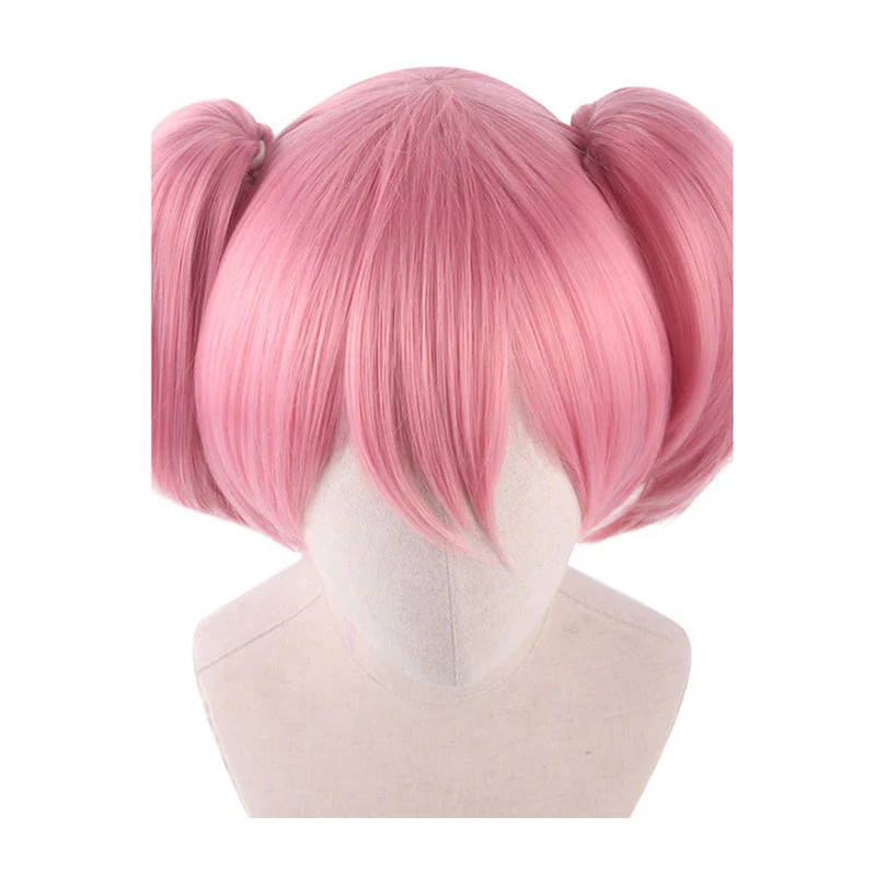 Anime Puella Magi Madoka Magica Madoka Kaname Short Pink Cosplay Wigs