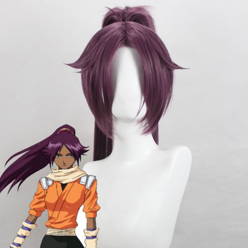 BLEACH Yoruichi Shihouin Purple Cosplay Wig
