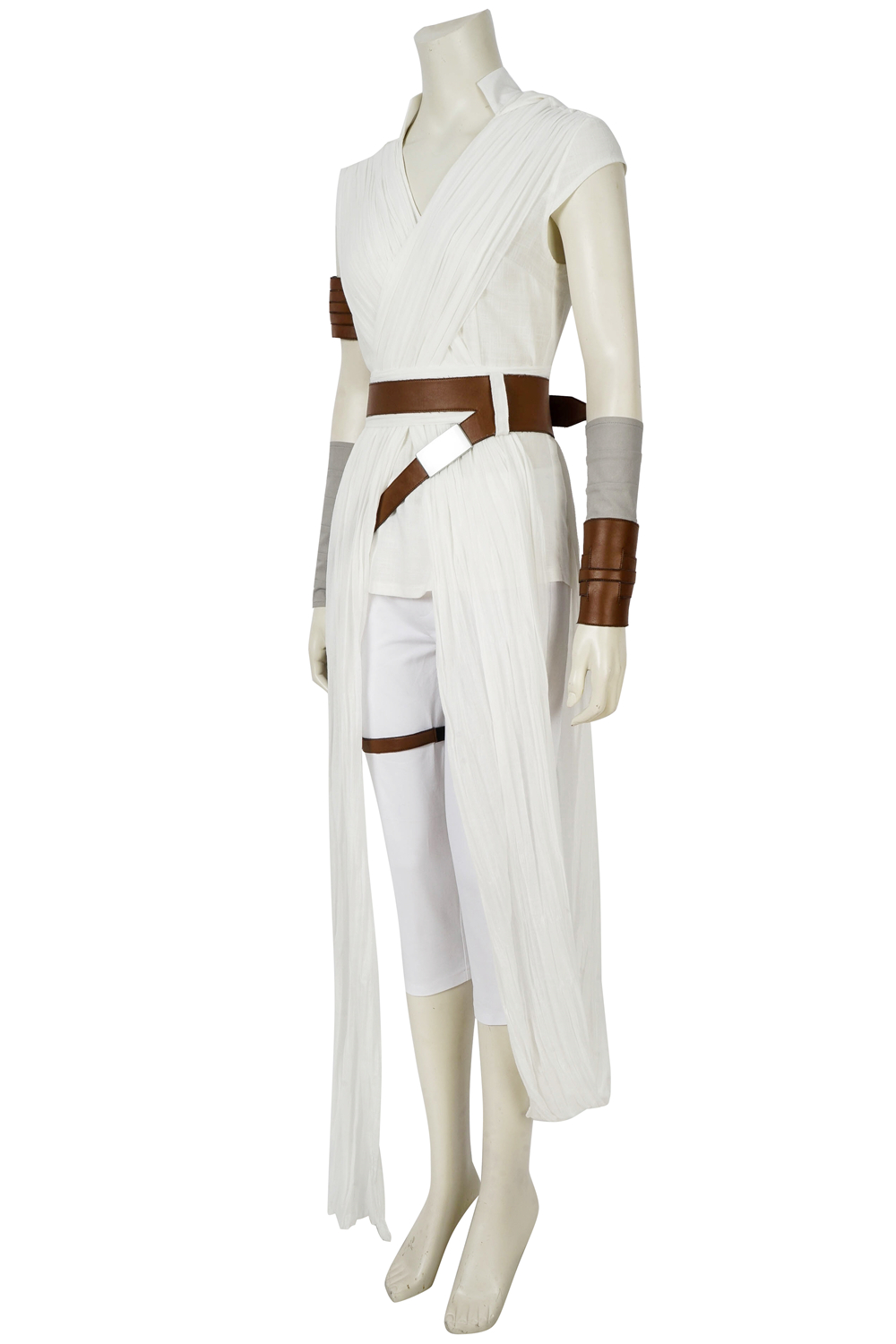 Movie Star Wars The Rise of Skywalker Cosplay Rey Costume Outfit Full Set Halloween