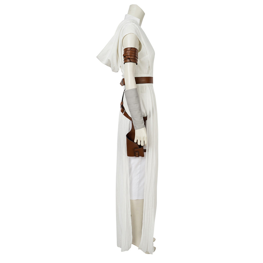 Movie Star Wars The Rise of Skywalker Cosplay Rey Costume Outfit Full Set Halloween