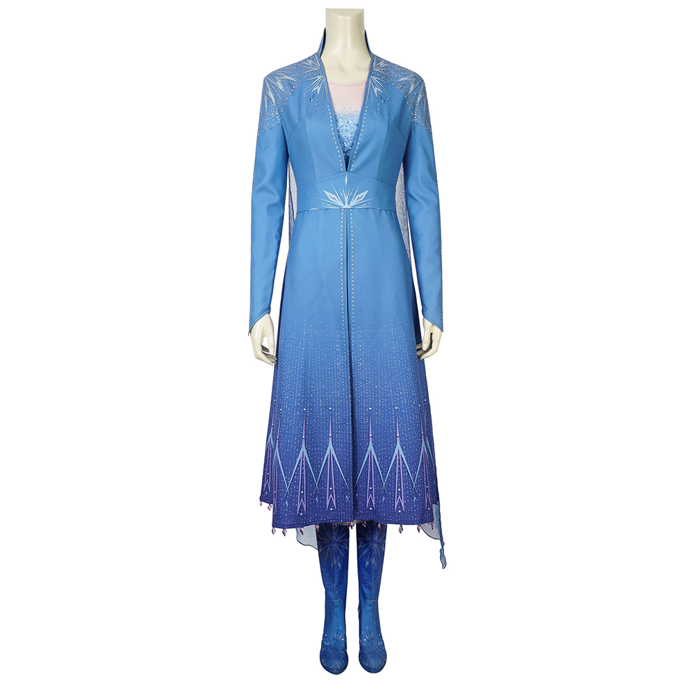 Frozen Elsa coat and boots Elsa Queen Womens Costume Cosplay Movie 4387