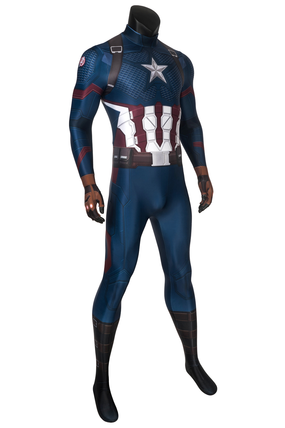 Marvel Movie Avengers: Endgame Steven Rogers Captain America Cosplay Costume For Man J4432