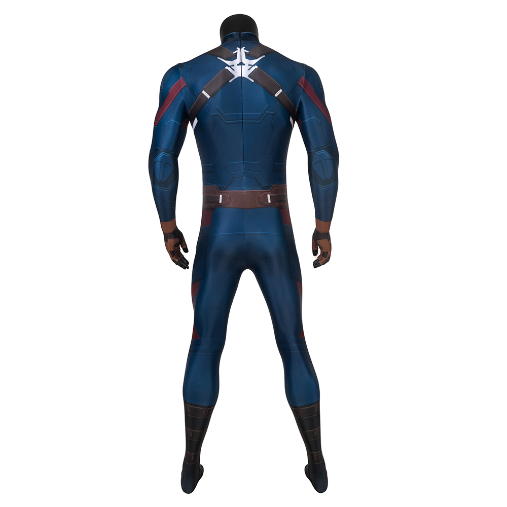 Marvel Movie Avengers: Endgame Steven Rogers Captain America Cosplay Costume For Man J4432