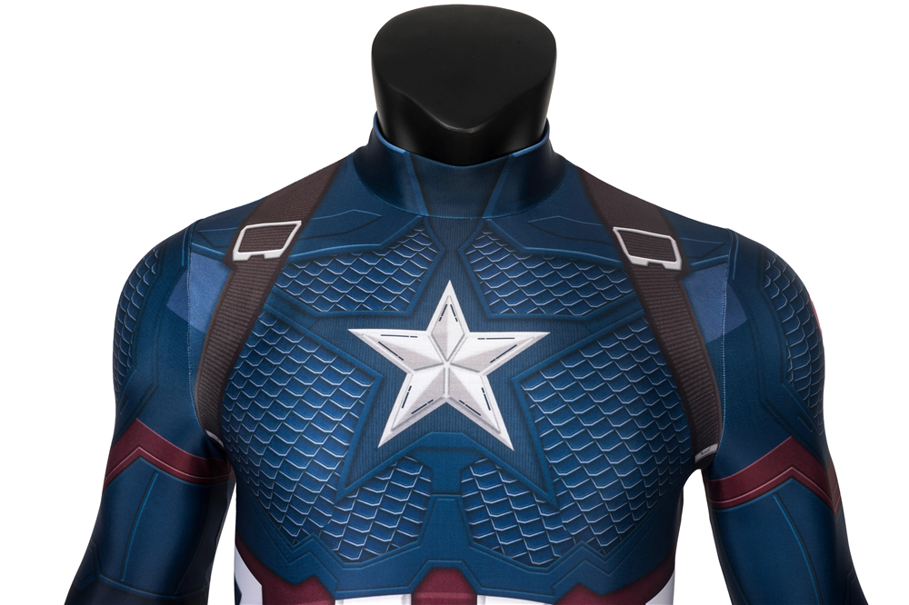 Marvel Movie Avengers: Endgame Steven Rogers Captain America Cosplay Costume For Man J4432