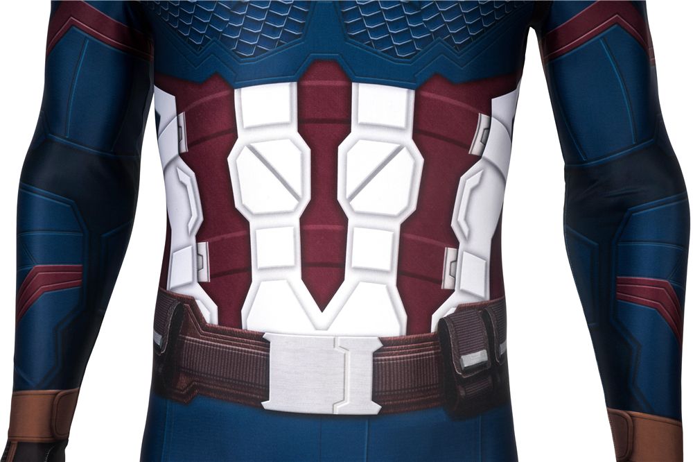 Marvel Movie Avengers: Endgame Steven Rogers Captain America Cosplay Costume For Man J4432