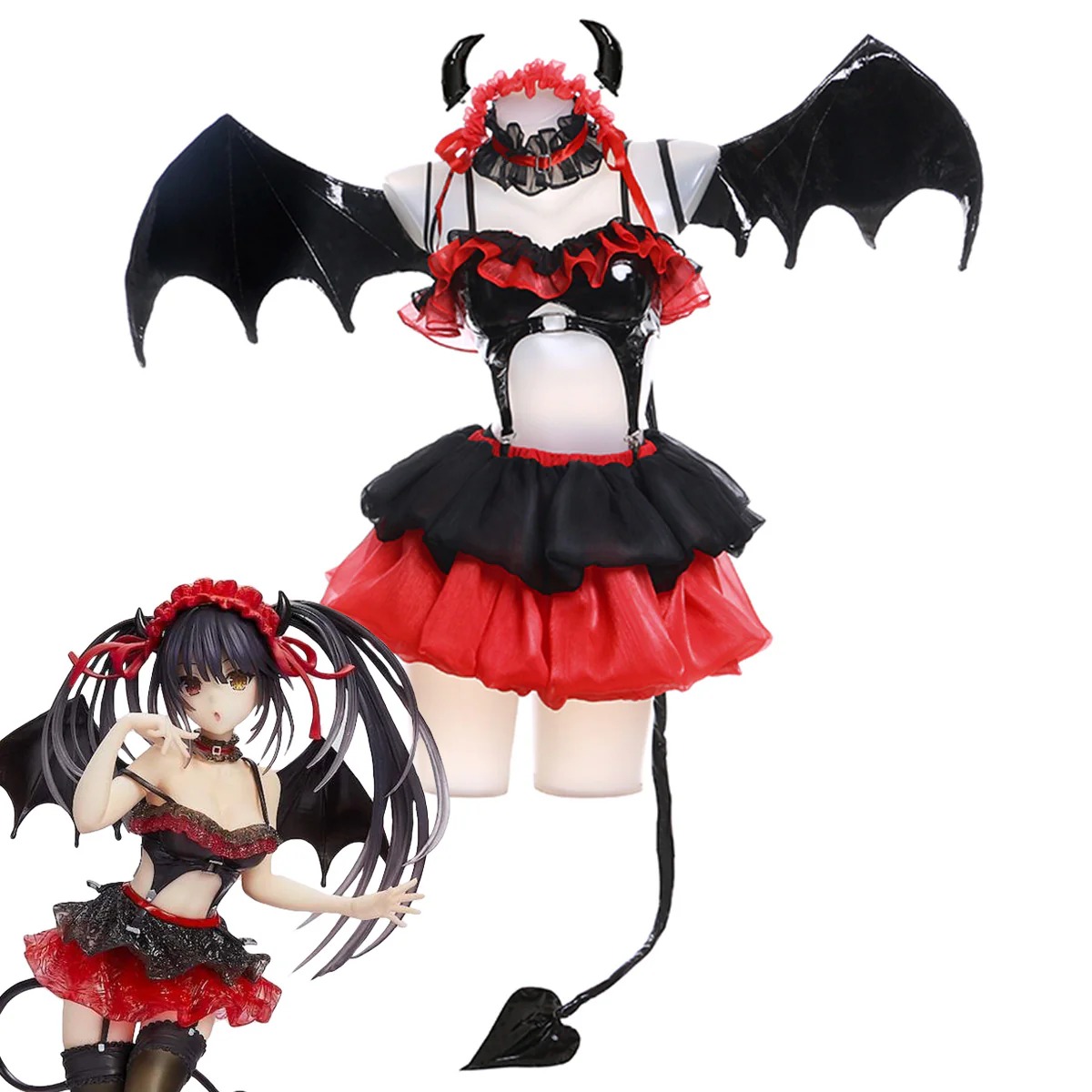 Date A Live IV: Tokisaki Kurumi Pretty Devil Ver Hallowen Cosplay Costume