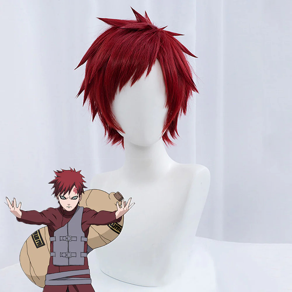 Gaara from Naruto Halloween Red Cosplay Wig