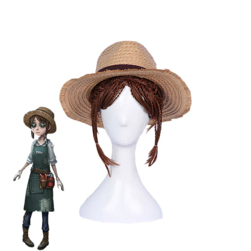 Game Identity V Emma Woods Short Brown Cosplay Wigs Without Hat