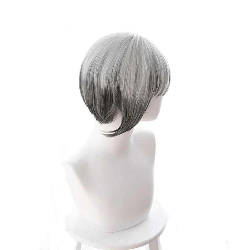 Identity V Mechanic Tracy Reznik Silver Gray Gradient Short Cosplay Wigs