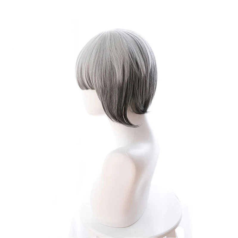 Identity V Mechanic Tracy Reznik Silver Gray Gradient Short Cosplay Wigs