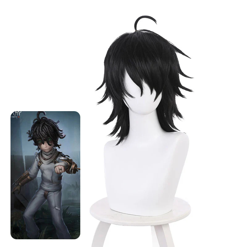 Game Identity V Patient Emile Black Cosplay Wigs