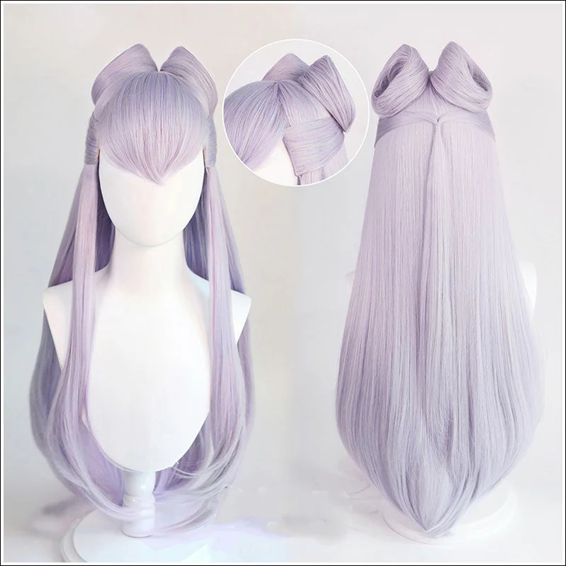 Game LOL KDA The Baddest Evelynn 80cm Long Light Purple Cosplay Wigs