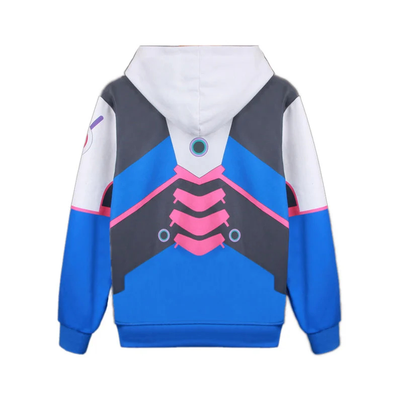Game OW Overwatch D.Va Hana Song Fleece Lined Hoodie Jacket Cosplay Costumes
