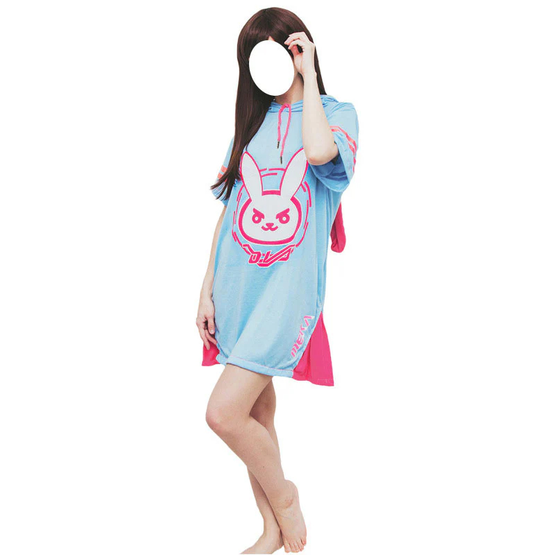 Game Overwatch 2 D.Va Hana Song Hoodie Dress Cosplay Costumes