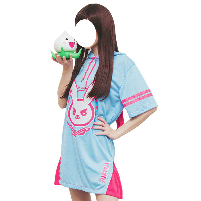 Game Overwatch 2 D.Va Hana Song Hoodie Dress Cosplay Costumes