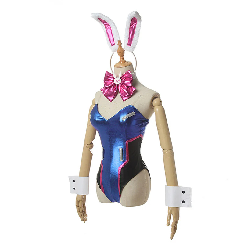 Game Overwatch D.Va Hana Song Bunny Girl Cosplay Costumes