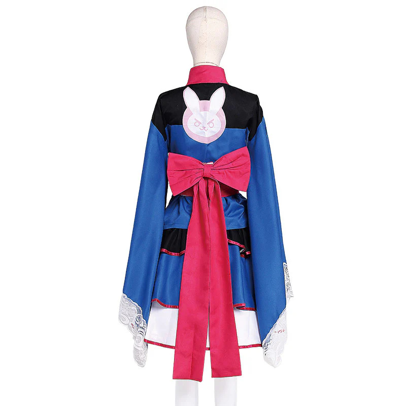Game Overwatch D.Va Hana Song Kimono Lolita Dress Cosplay Costumes