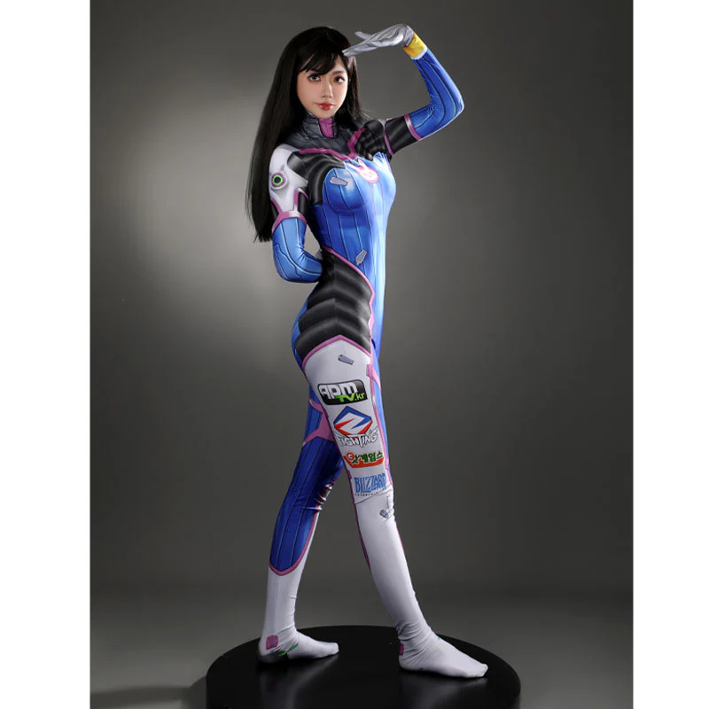 Game Overwatch D.Va Hana Song Suit Leotard Cosplay Costumes