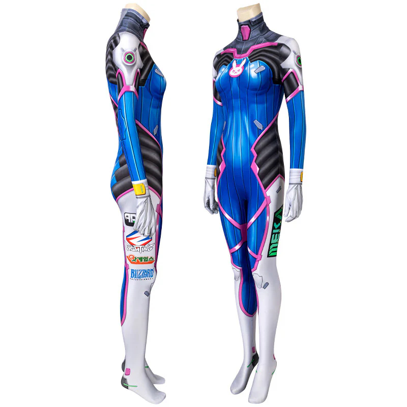 Game Overwatch D.Va Hana Song Suit Leotard Cosplay Costumes
