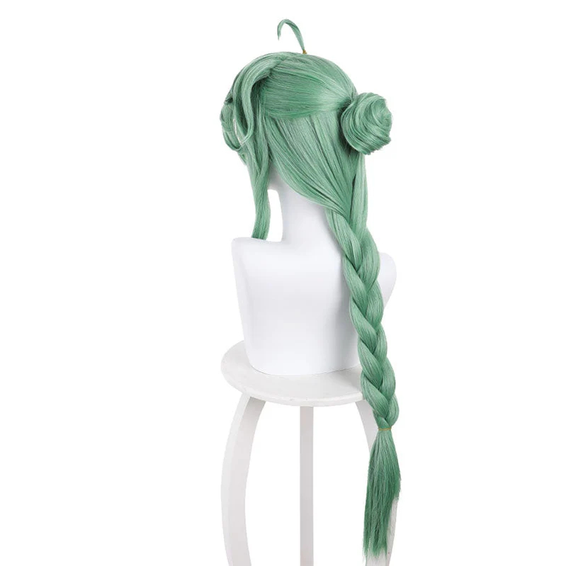 Game Genshin Impact Baizhu Long Green Cosplay Wigs