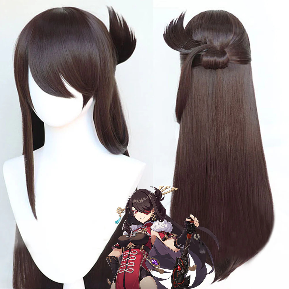 Genshin Impact Beidou Brown Cosplay Wig