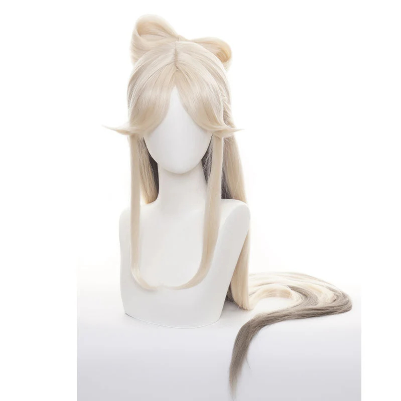 Game Genshin Impact Ningguang Long Blonde Cosplay Wigs