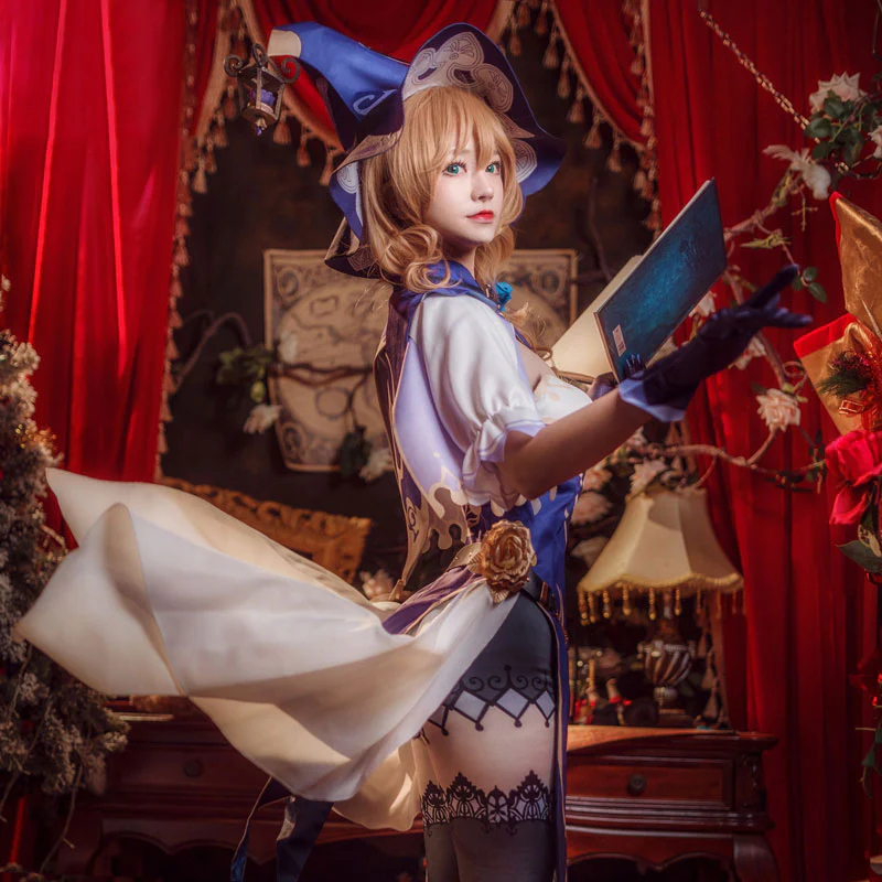 Game Genshin Impact Lisa Minci Fullset Cosplay Costumes