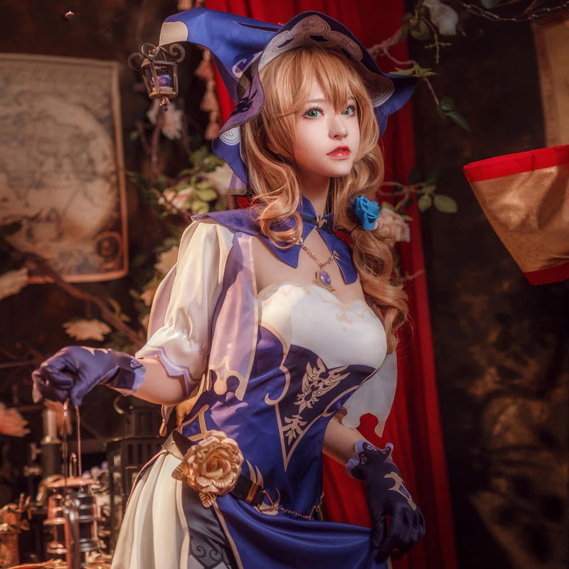 Game Genshin Impact Lisa Minci Fullset Cosplay Costumes