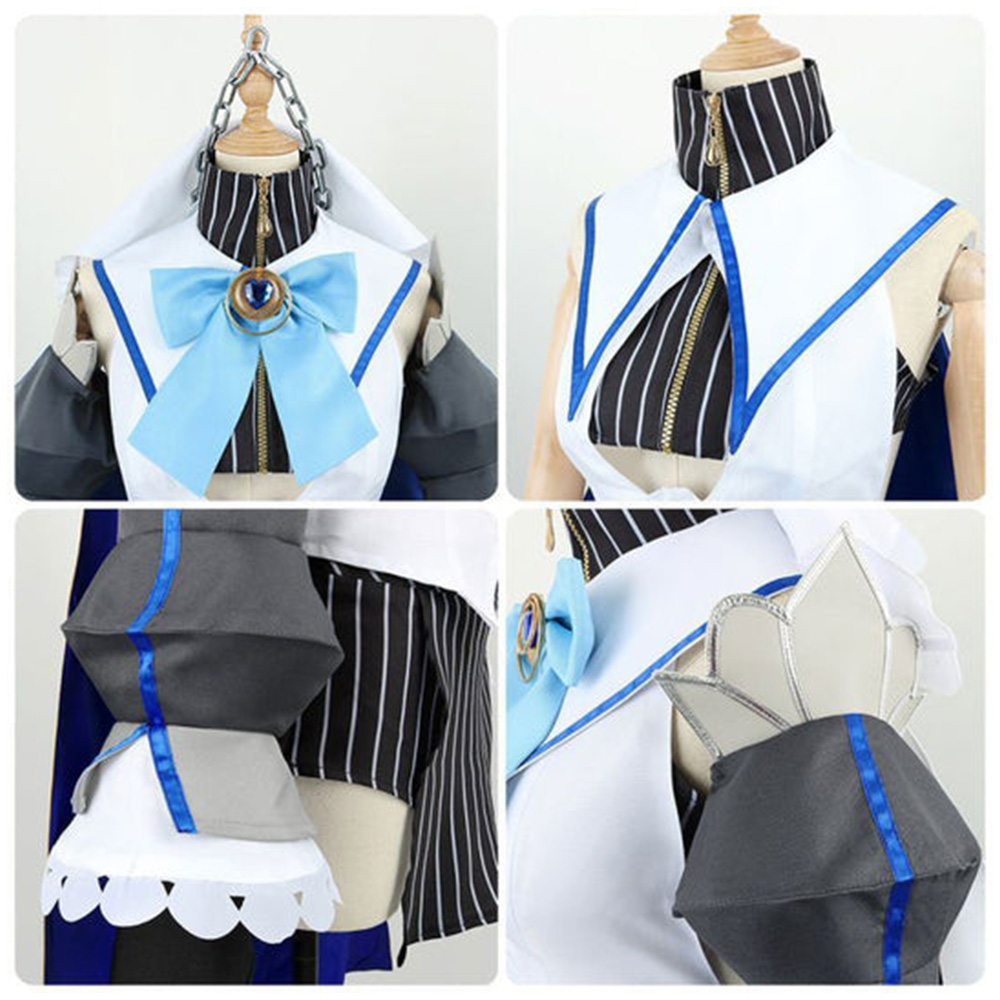 VTuber Hololive Ouro Kronii Cosplay Costume Halloween Christmas Party Wig Head circumference: 55-60cm Length: 35cm 