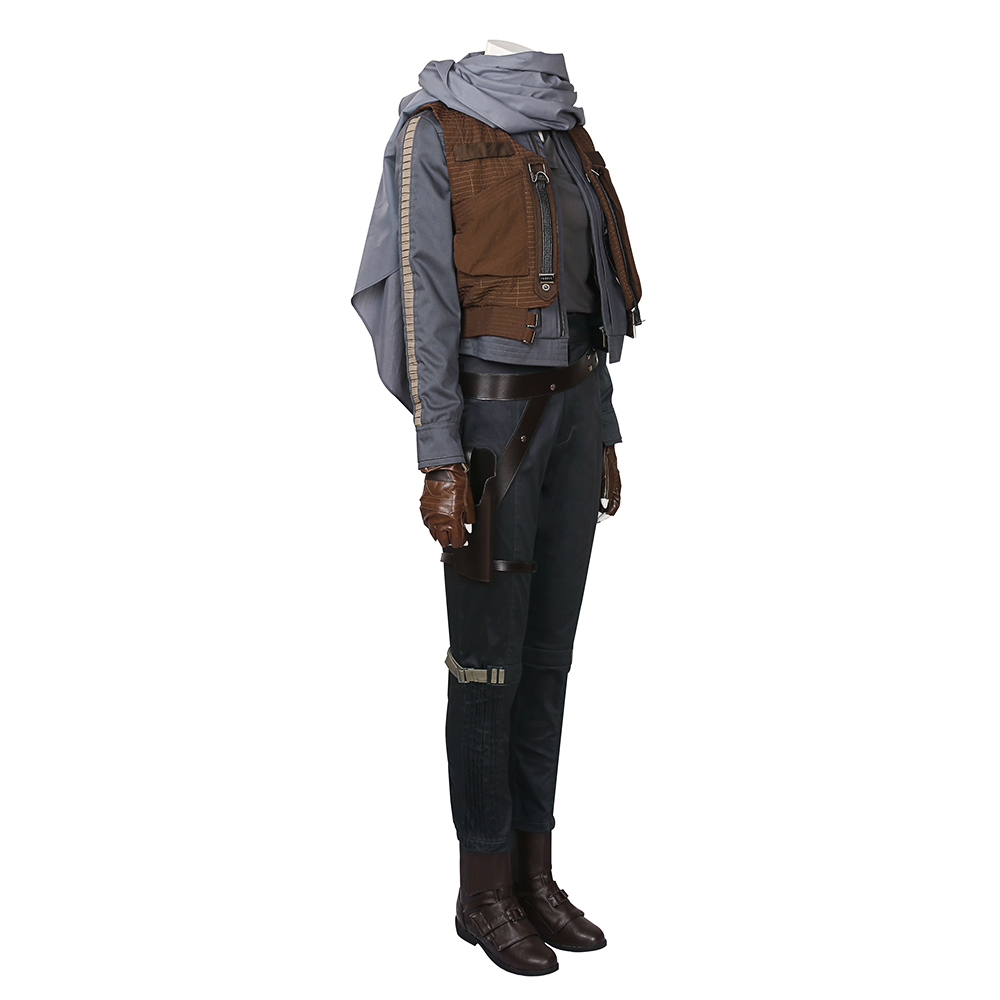 Movie Rogue One A Star Wars Story Jyn Erso Gray Halloween Cosplay Costume M20170106